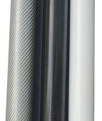 Carbon fiber sun shade poles in white, black, and silver