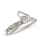 Marine-grade stainless steel quick-release Sunshade mount, showing the release button, D-ring and two countersunk screw holes