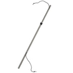 Stainless steel telescoping Sunshade pole, full length with adjustment collar and black tension lanyards at both ends